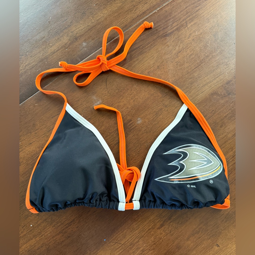 NWOT Anaheim Ducks NHL String Bikini Top Size Medium